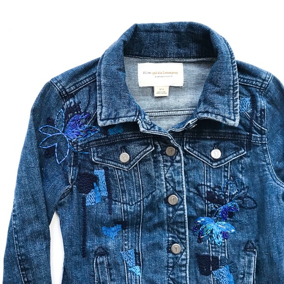 Anthropologie Embroidered Denim Jacket - Picture 6 of 8